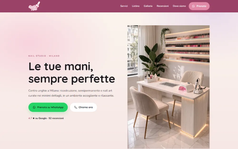 Lúna Nails — demo sito nail studio