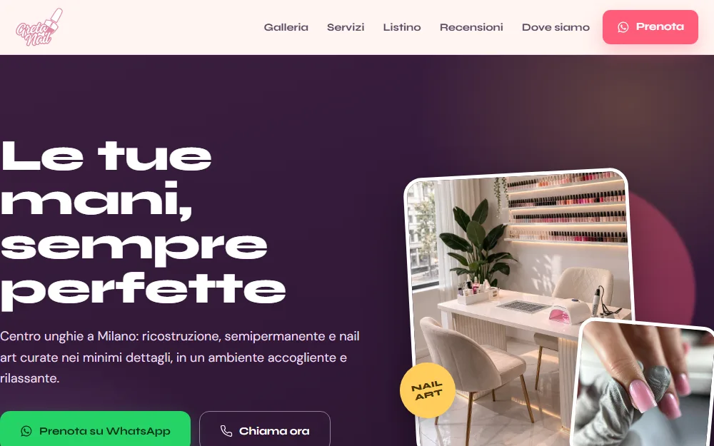 Greta Nail — demo sito nail studio