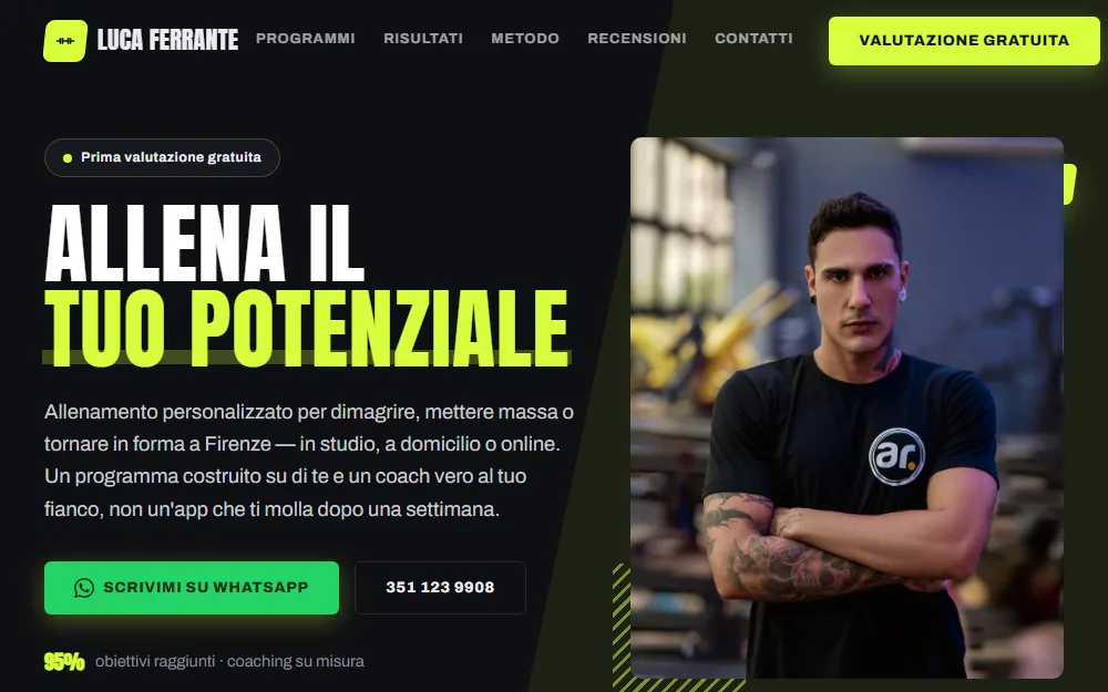 Luca Ferrante — demo sito personal trainer