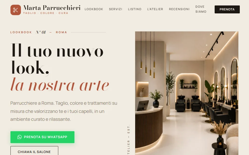 Marta Parrucchieri — demo sito parrucchiere