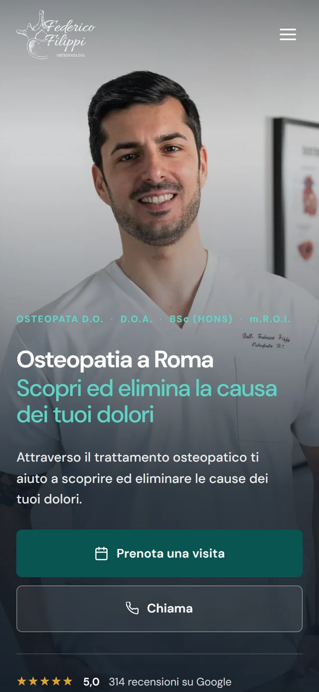 Nuovo sito Filippi su telefono
