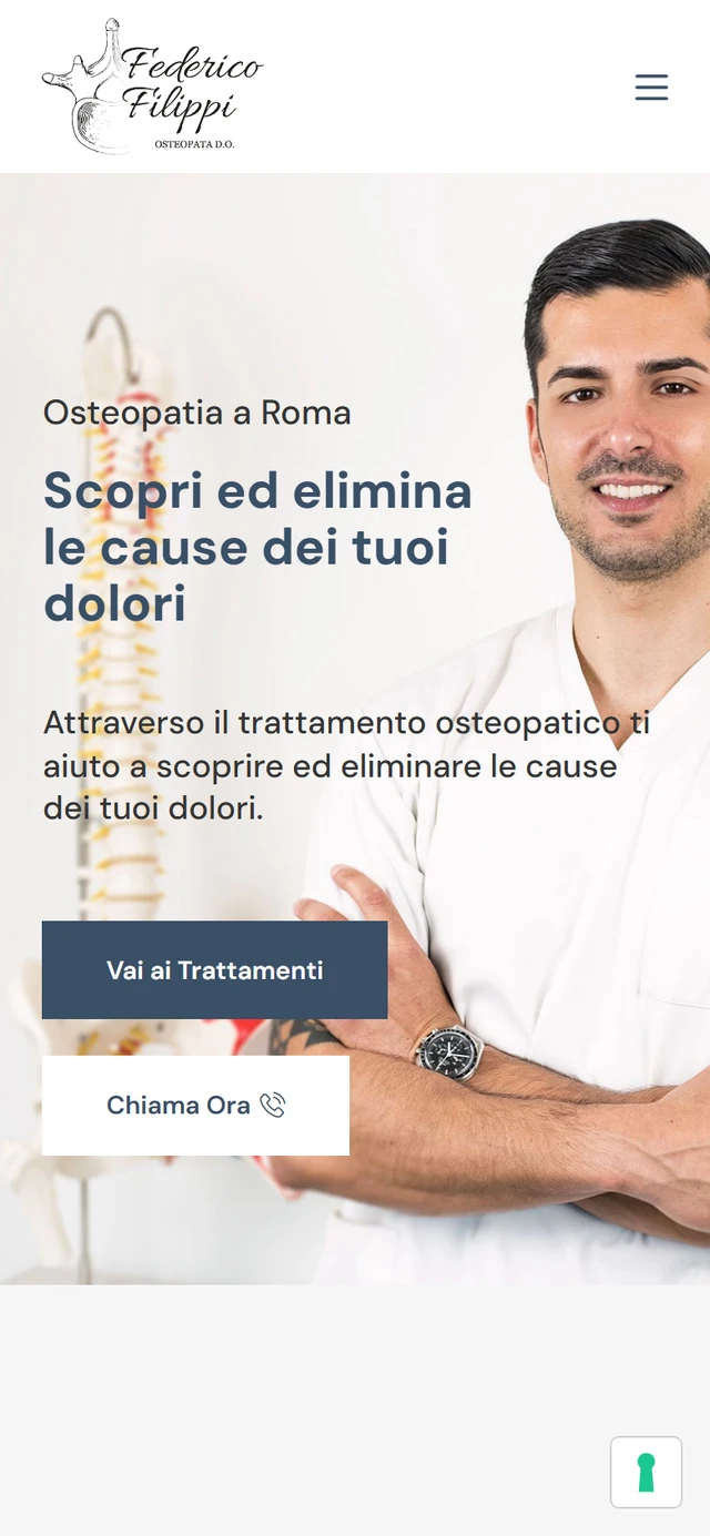 Vecchio sito Filippi su telefono